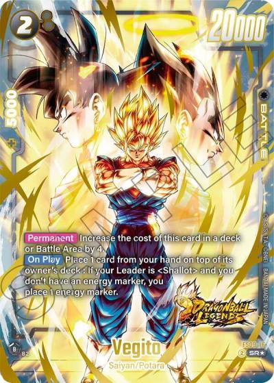 Vegito Bonus Pack Alternate Art FS09-16 Starter Deck 9: Shallot Fusion World card