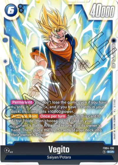 Vegito FB04-130 Ultra Limit Fusion World card