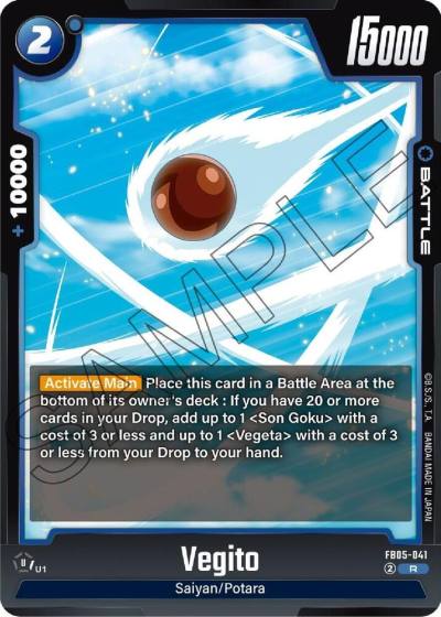 Vegito FB05-041 New Adventure Fusion World card