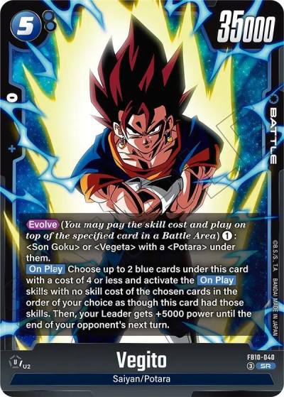 Vegito FB10-040 Cross Force Fusion World card