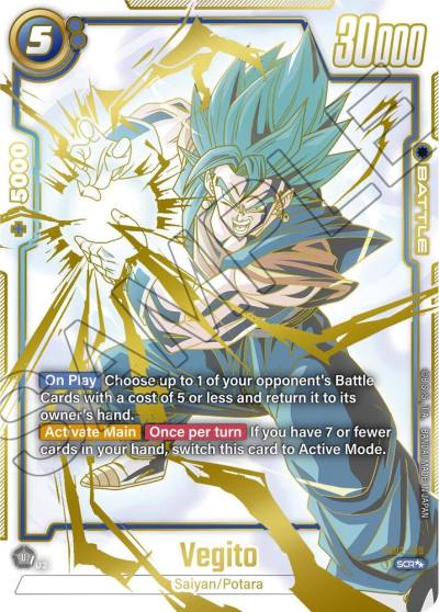 Vegito Super Alternate Art FB02-139 Blazing Aura Fusion World card