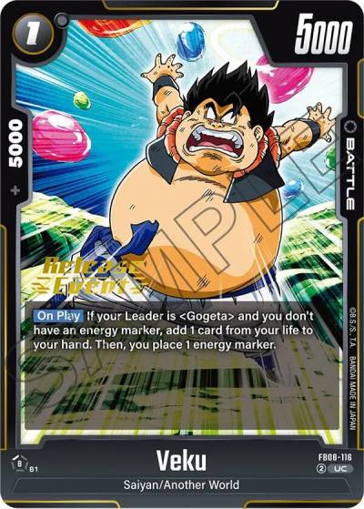 Veku FB08-116 Saiyan's Pride Release Event Cards Fusion World card