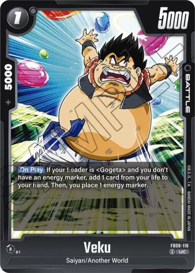 Veku FB08-116 Saiyan's Pride Fusion World card