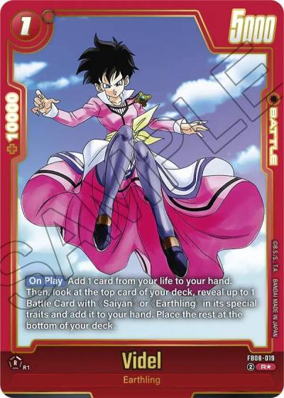 Videl Alternate Art FB08-019 Saiyan's Pride Fusion World card