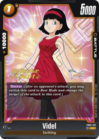 Videl FB02-125 Blazing Aura Release Event Cards Fusion World card