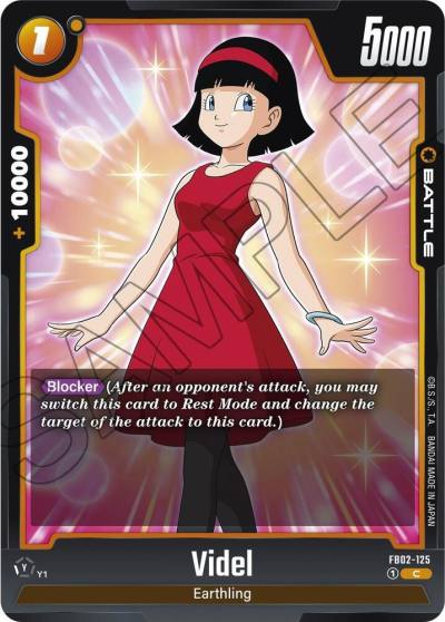 Videl FB02-125 Blazing Aura Fusion World card