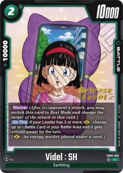 Videl SH FB09-065 Dual Evolution Release Event Cards Fusion World card