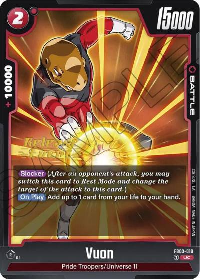 Vuon FB03-019 Raging Roar Release Event Cards Fusion World card