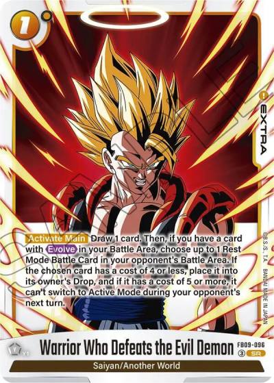 Warrior Who Defeats the Evil Demon FB09-096 Dual Evolution Fusion World card