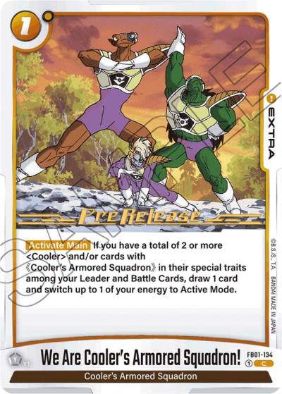 We Are Coolers Armored Squadron FB01-134 Awakened Pulse Pre-Release Cards Fusion World card