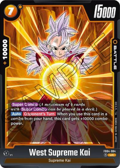West Supreme Kai FB04-084 Ultra Limit Fusion World card