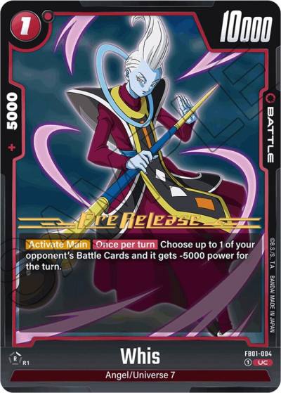 Whis FB01-004 Awakened Pulse Pre-Release Cards Fusion World card
