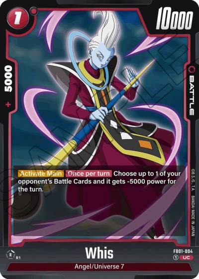 Whis FB01-004 Awakened Pulse Fusion World card