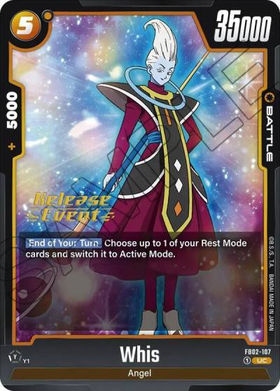 Whis FB02-107 Blazing Aura Release Event Cards Fusion World card