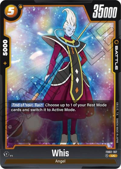 Whis FB02-107 Blazing Aura Fusion World card