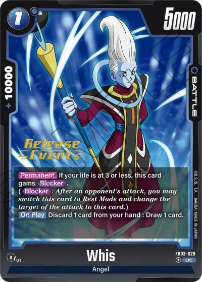 Whis FB03-029 Raging Roar Release Event Cards Fusion World card
