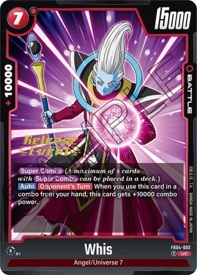 Whis FB04-002 Ultra Limit Release Event Cards Fusion World card