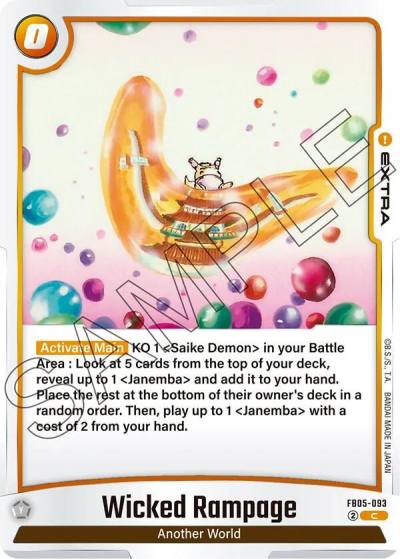 Wicked Rampage FB05-093 New Adventure Fusion World card