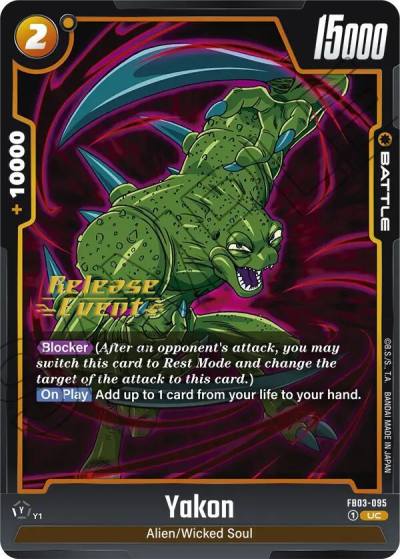 Yakon FB03-095 Raging Roar Release Event Cards Fusion World card