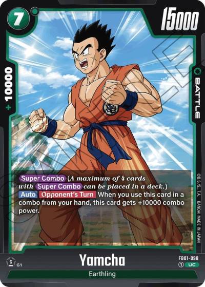 Yamcha FB01-098 Awakened Pulse Fusion World card