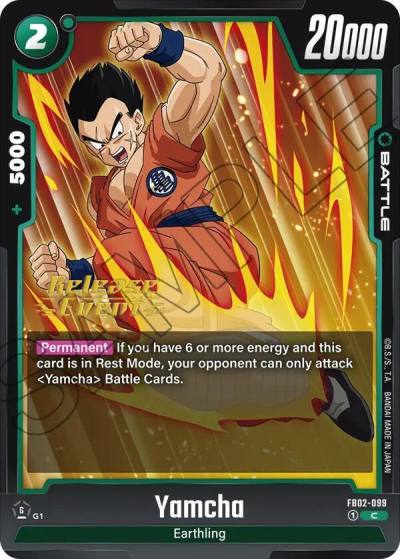 Yamcha FB02-099 Blazing Aura Release Event Cards Fusion World card