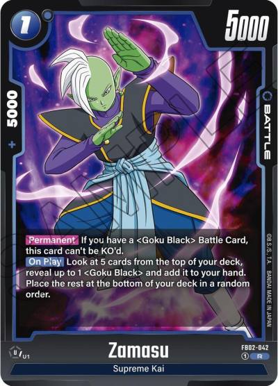 Zamasu FB02-042 Blazing Aura Fusion World card