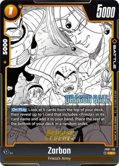 Zarbon FB01-116 Manga Booster 02 Release Event Cards Fusion World card