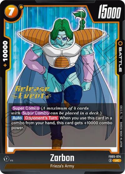 Zarbon FB05-074 New Adventure Release Event Cards Fusion World card