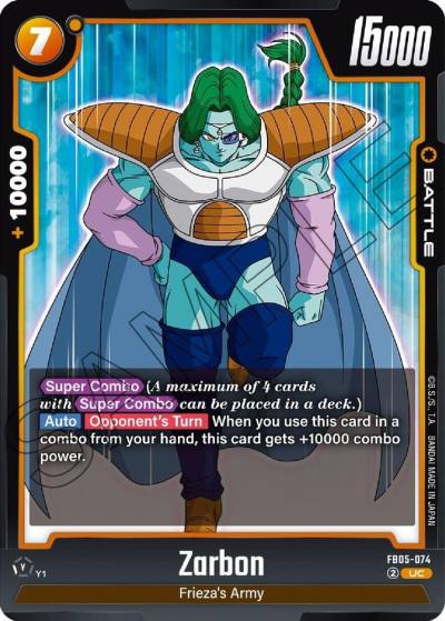 Zarbon FB05-074 New Adventure Fusion World card