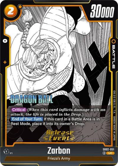Zarbon SB02-051 Manga Booster 02 Release Event Cards Fusion World card