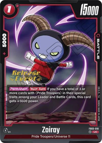 Zoiray FB03-010 Raging Roar Release Event Cards Fusion World card