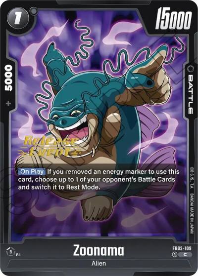 Zoonama FB03-109 Raging Roar Release Event Cards Fusion World card